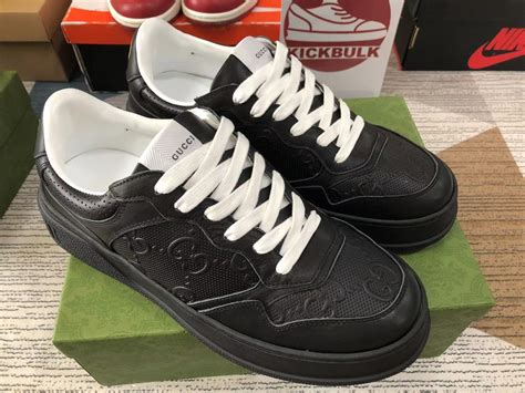 gucci black monogram sneakers|custom made Gucci shoes.